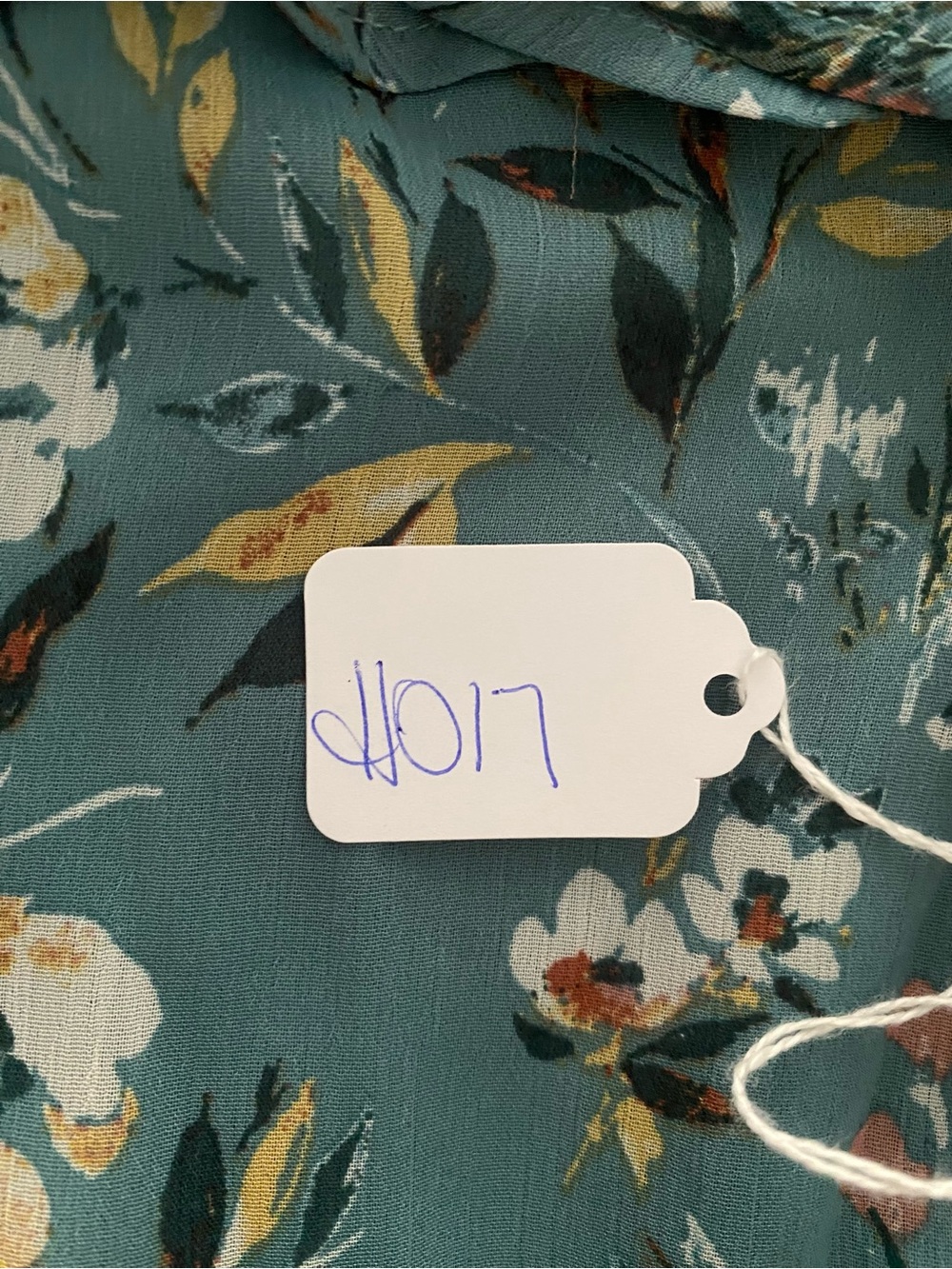 Iz Byer Teal Floral Off-Shoulder Ruffle Blouse - Picture 8 of 8